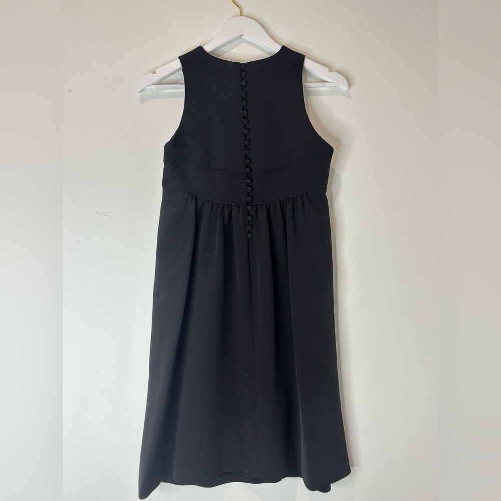 VINCE - Black 100% Silk Sheath Button Down Back Sleeveless Dress Size 4 - Picture 2 of 9